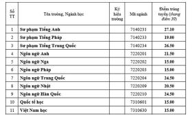 Điểm chuẩn 13 trường, khoa thuộc Đại học Huế năm 2024  第1张