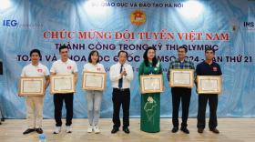 100% học sinh Hà Nội thi Toán và Khoa học quốc tế đạt huy chương